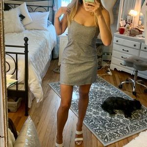 Brandy Melville navy and white check sundress